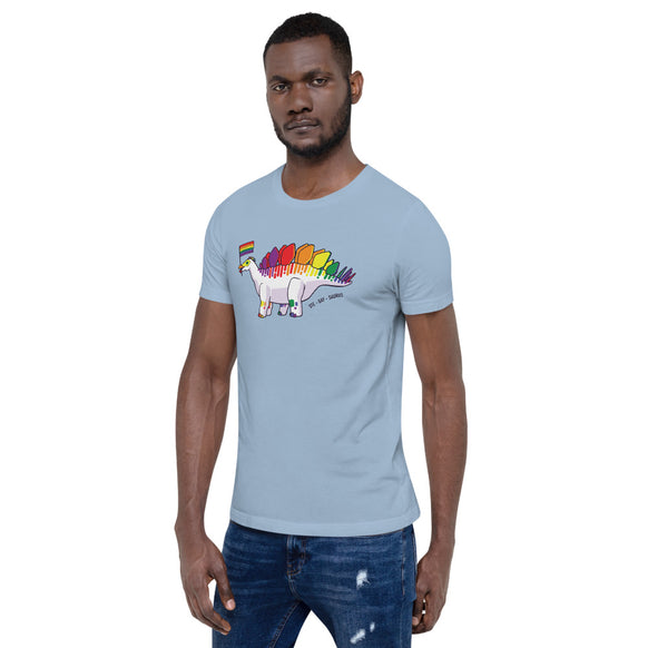 Stegosaurus Dinosaur Gay Pride Flag t-shirt