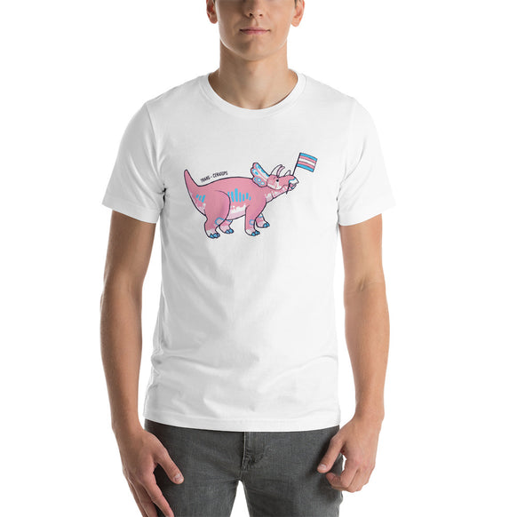 Triceratops Dinosaur Trans Pride Flag t-shirt