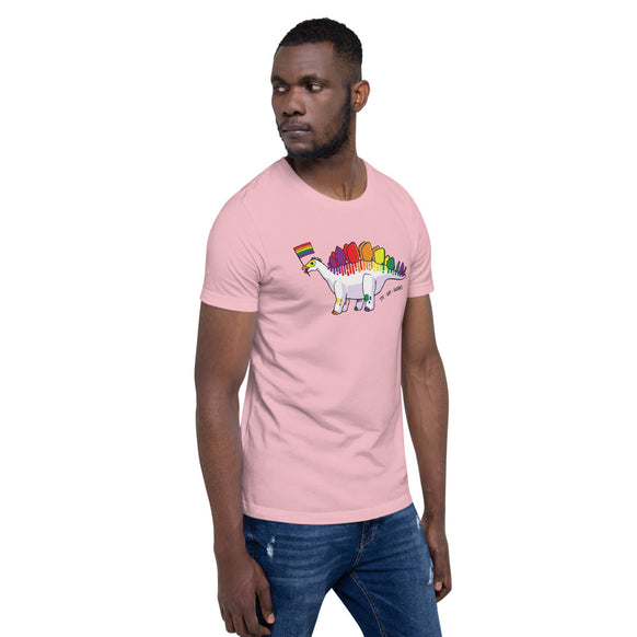 Stegosaurus Dinosaur Gay Pride Flag t-shirt