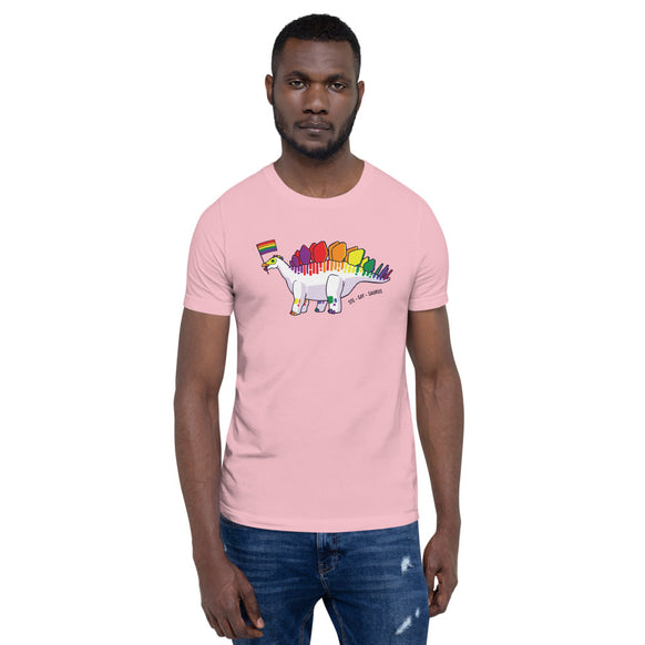 Stegosaurus Dinosaur Gay Pride Flag t-shirt