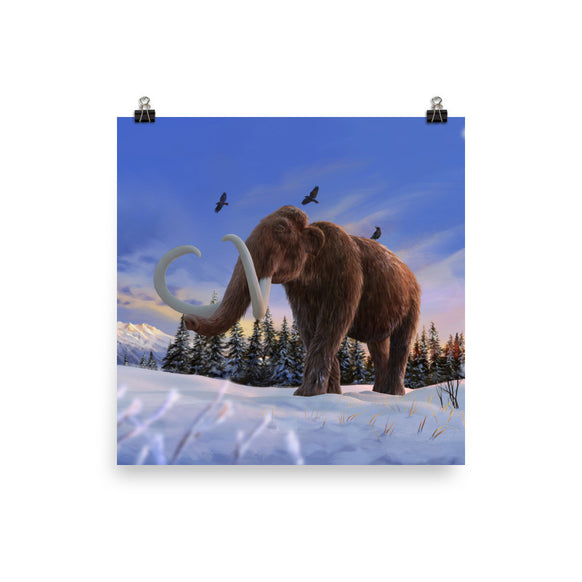 Woolly mammoth poster