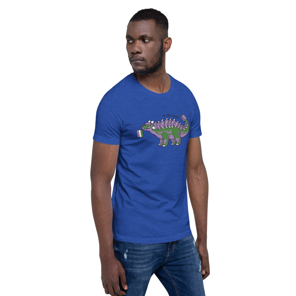 Ankylosaurus Dinosaur Queer Pride Flag t-shirt