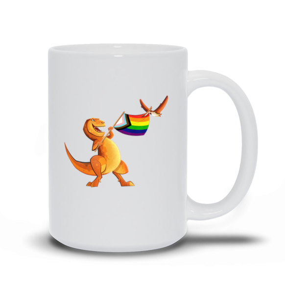 T. rex Dinosaur Pride mug