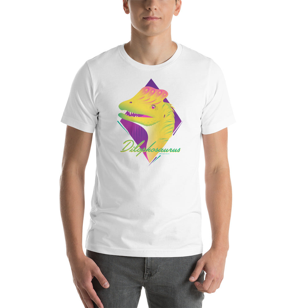 Dilophosaurus Neon Dinosaur unisex t-shirt